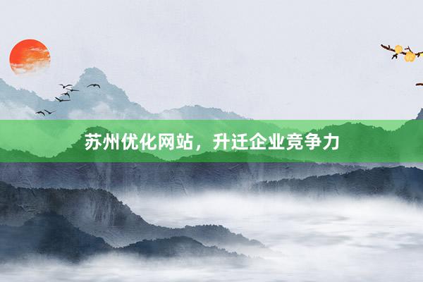 苏州优化网站，升迁企业竞争力